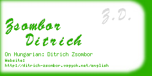 zsombor ditrich business card